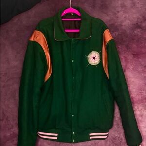 90s Vintage Mushroom Varsity Jacket